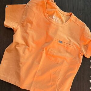 Figs Bright Orange Scrub Pants